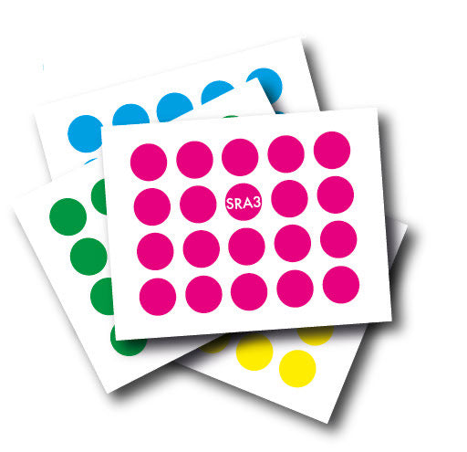 SRA3 Coloured Labels - 100 Sheets
